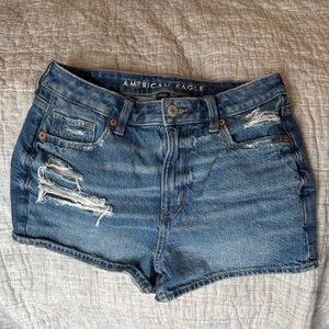 American Eagle Outfitters Distressed Blue Jean Shorts